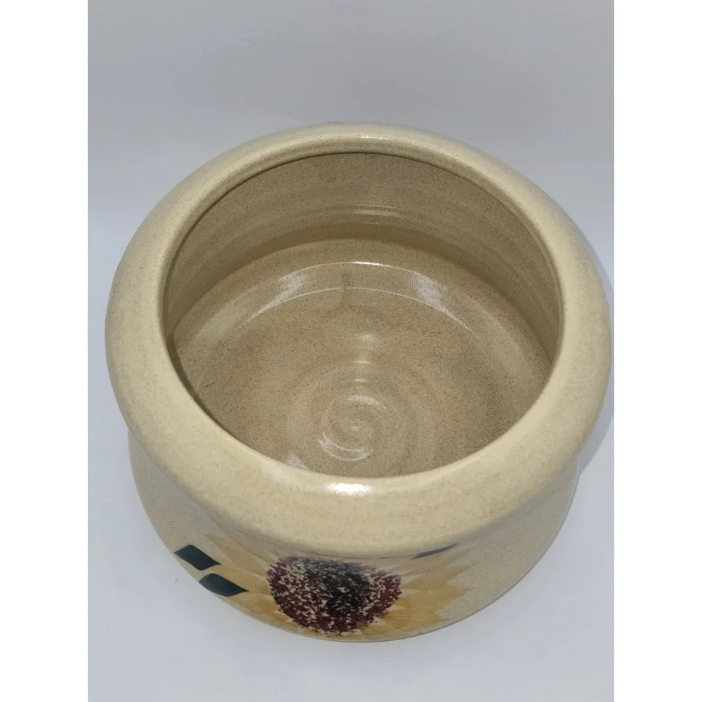 Contemporary Pottery Sunflower African Violet Self Watering Planter Handmade USA